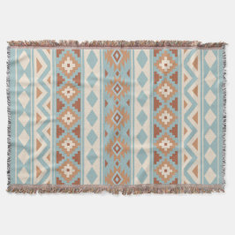 Aztec Essence V Ptn IIIb Blue Cream Terracottas Deken