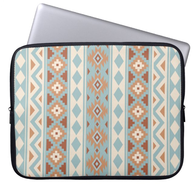 Aztec Essence V Ptn IIIb Blue Cream Terracottas Laptop Sleeve (Voorkant)