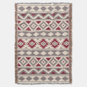 Aztec Essence V Ptn IIIb Cream Taupe Rood Deken (Voorkant Verticaal)