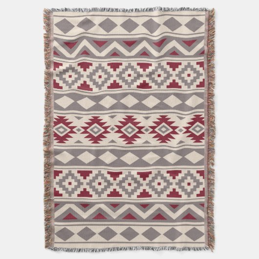 Aztec Essence V Ptn IIIb Cream Taupe Rood Deken (Voorkant Verticaal)