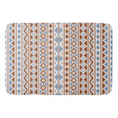Aztec Essence Verticale PTN II Roest Blue Cream Badmat (Voorkant)