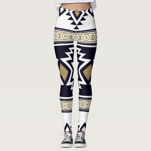 Aztec Ethnic Pattern Art Leggings (Voorkant)
