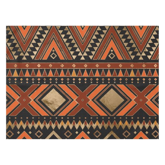 Aztec Ethnic Pattern Art Tafelkleed (Voorkant (Horizontaal))