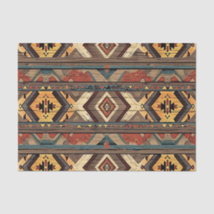 Aztec Faux houten tegel patroon decoupage Tissuepapier