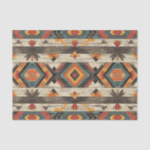 Aztec Faux houten tegel patroon decoupage Tissuepapier (Voorkant)