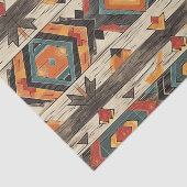 Aztec Faux houten tegel patroon decoupage Tissuepapier (Detail)