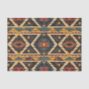 Aztec Faux houten tegel patroon decoupage Tissuepapier