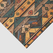 Aztec Faux houten tegel patroon decoupage Tissuepapier (Detail)