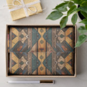 Aztec Faux houten tegel patroon decoupage Tissuepapier (Geschenk)