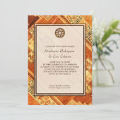 Aztec Fiesta Wedding Kaart (Staand voorkant)