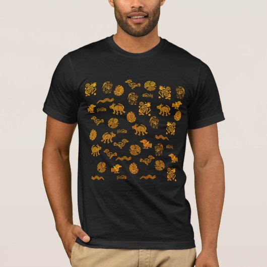 Aztec Figures of Animals T-shirt (Voorkant)