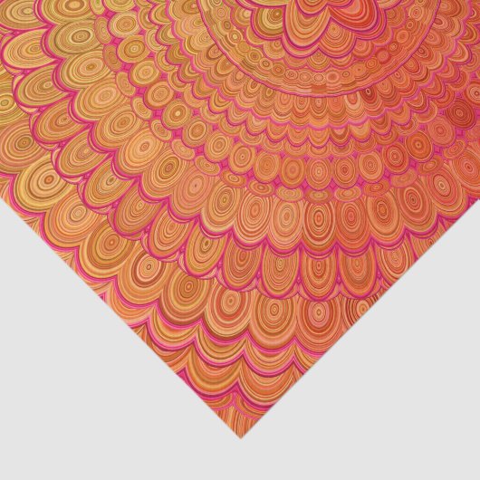 Aztec Flower Mandala Tissuepapier (Detail)