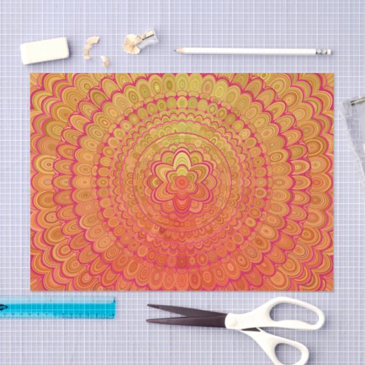 Aztec Flower Mandala Tissuepapier (Craft)