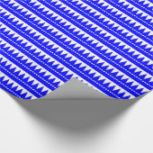 Aztec-gebergten - Blauw op wit Cadeaupapier (Hoek)