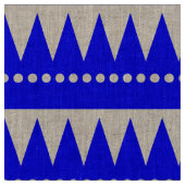 Aztec-gebergten - Blauw op wit Stof (Close Up)