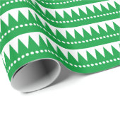 Aztec-gebergten - groen gras op wit cadeaupapier (Rol Hoek)