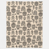 Aztec Geïnspireerd patroon Fleece Deken (Voorkant)