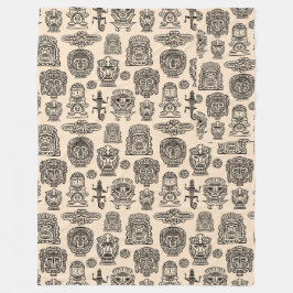 Aztec Geïnspireerd patroon Fleece Deken