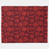 Aztec Geïnspireerd patroon Fleece Deken (Voorkant (Horizontaal))