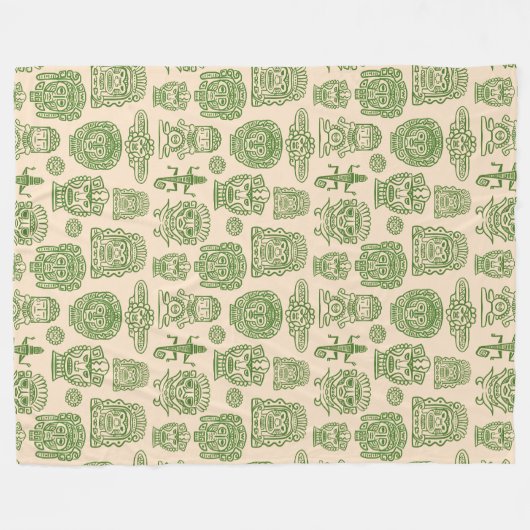 Aztec Geïnspireerd patroon Fleece Deken (Voorkant (Horizontaal))