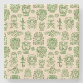 Aztec Geïnspireerd patroon Stenen Onderzetter