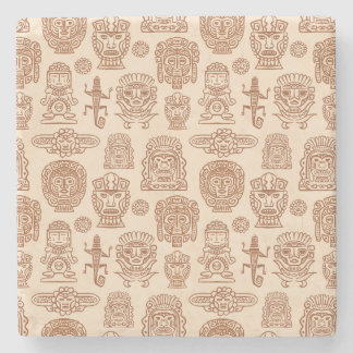 Aztec Geïnspireerd patroon Stenen Onderzetter