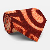 "Aztec Geïnspireerd rood" Populaire Mannen Trendy  Stropdas (Opgerold)