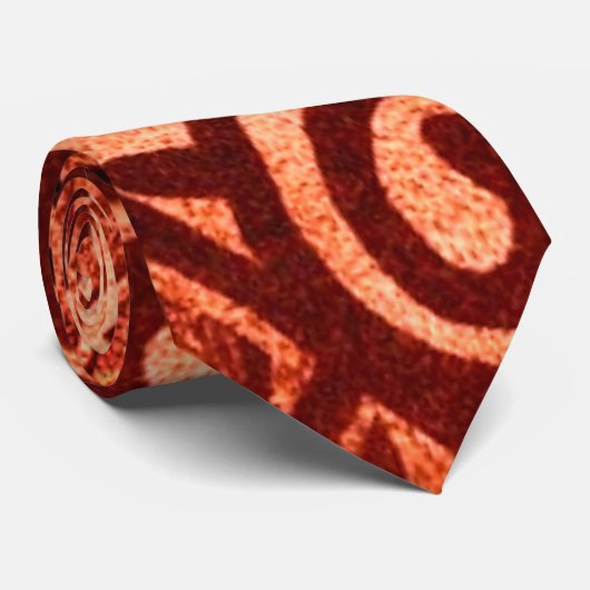 "Aztec Geïnspireerd rood" Populaire Mannen Trendy Stropdas (Opgerold)