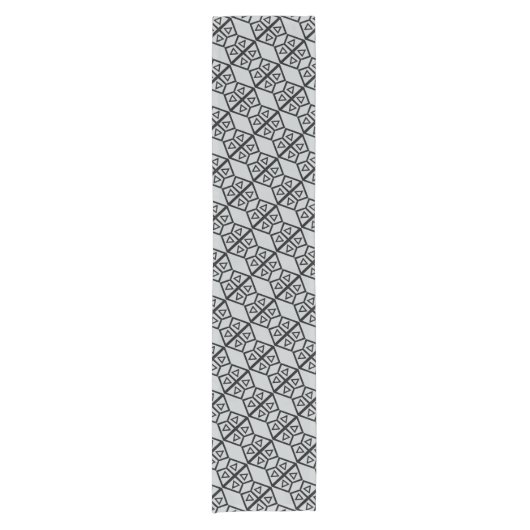 Aztec Geometric Abstract Pattern Korte Tafelloper (Voorkant)