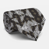 Aztec Geometric Blend Mannen Designer Stropdas (Opgerold)