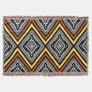 Aztec Geometric Boho Throw Blanket Deken