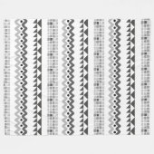 Aztec Geometric Grey Abstract Pattern Fleece Deken (Voorkant (Horizontaal))