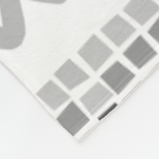 Aztec Geometric Grey Abstract Pattern Fleece Deken (Hoek)