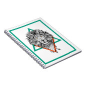 Aztec Geometric Lion Portret Notitieboek (Rechterzijde)