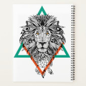 Aztec Geometric Lion Portret Planner (Achterkant)