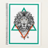 Aztec Geometric Lion Portret Planner (Voorkant)