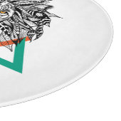 Aztec Geometric Lion Portret Snijplank (Hoek)