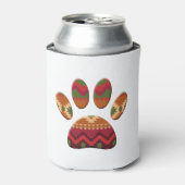 Aztec Geometric Pattern Art Dog Paw Print Blikjeskoeler (Blikje Voorkant)