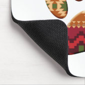 Aztec Geometric Pattern Art Dog Paw Print Muismat (Hoek)