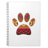 Aztec Geometric Pattern Art Dog Paw Print Notitieboek (Voorkant)