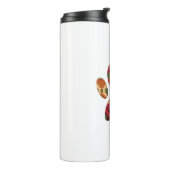 Aztec Geometric Pattern Art Dog Paw Print Thermosbeker (Gedraaid links)