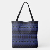 Aztec Geometrics - blauw Tote Bag (Achterkant)
