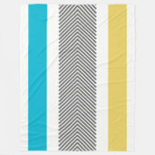 Aztec geometrisch blauw geel Abstract pijlpatroon Fleece Deken (Voorkant)