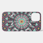 Aztec geometrisch: kleurrijk cirkelpatroon Case-Mate iPhone case (Achterkant (horizontaal))
