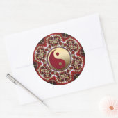 Aztec Geometrische Golden Yin Yang Sticker (Envelop)