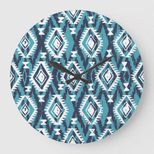 Aztec Geometrische Tribal Navajo Print Grote Klok