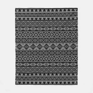 Aztec gestileerd patroon zwart & grijs I Fleece Deken