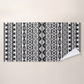 Aztec gestileerd patroon zwart-wit badhanddoek (Badhanddoek)