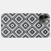 Aztec gestileerde BW + grijs symboolpatroon Case-Mate iPhone Case (Achterkant (horizontaal))
