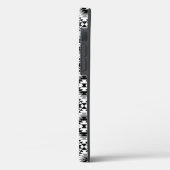 Aztec gestileerde BW + grijs symboolpatroon Case-Mate iPhone Case (Achterkant / Links)